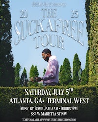 a poster for the suckfree tour in atlanta, ga